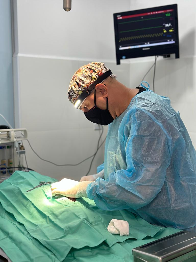 Sala de cirurgia do centro veterinário